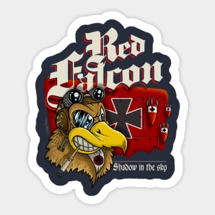 Red Falcon head Sticker